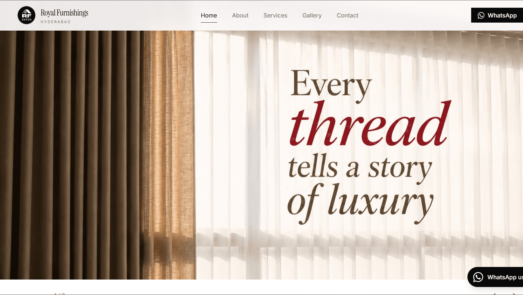 Royal Furnishings website preview